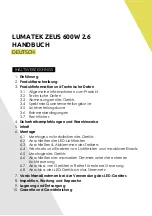 Предварительный просмотр 22 страницы Lumatek LUMLED020 Manual