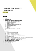 Предварительный просмотр 52 страницы Lumatek LUMLED020 Manual