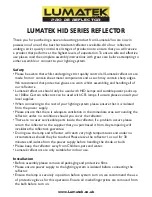 Предварительный просмотр 2 страницы Lumatek Pro DE Reflector Assembly Instructions & Parts List