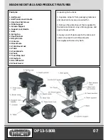 Предварительный просмотр 9 страницы Lumber Jack DP13-580B Safety And Operating Manual