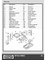 Предварительный просмотр 23 страницы Lumber Jack DP16-1050B Original Instructions Manual