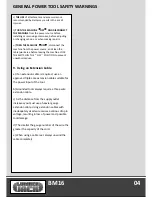 Preview for 6 page of Lumberjack BM16 Operating Manual