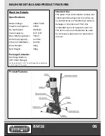 Preview for 8 page of Lumberjack BM16 Operating Manual