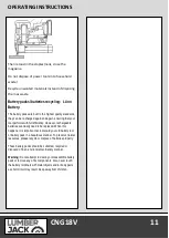 Preview for 13 page of Lumberjack CNG18V Safety And Operating Manual