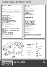 Предварительный просмотр 8 страницы Lumberjack DP20-1630F Safety And Operating Manual