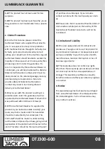 Preview for 10 page of Lumberjack DTJ300-600 Safety And Operating Manual