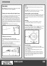 Предварительный просмотр 10 страницы Lumberjack RHD1100 Safety And Operating Manual