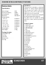 Preview for 9 page of Lumberjack SCMS254DB Safety And Operating Manual