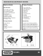 Предварительный просмотр 8 страницы Lumberjack TS254PL Original Instructions Manual