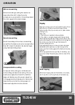 Preview for 18 page of Lumberjack TS254SW Safety And Operating Manual