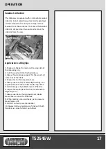 Preview for 19 page of Lumberjack TS254SW Safety And Operating Manual