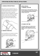 Предварительный просмотр 9 страницы Lumberjack VSJ100 Safety And Operating Manual