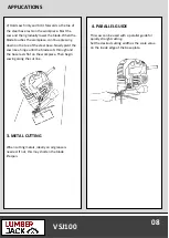 Предварительный просмотр 10 страницы Lumberjack VSJ100 Safety And Operating Manual