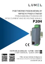 Предварительный просмотр 1 страницы Lumel P20H Series User Manual & Quick Start