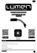 Lumen Aquatech Doo WF-C User Manual предпросмотр