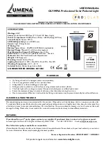 Lumena OLYMPIA PRO SOLAR User Manual предпросмотр