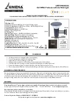 Предварительный просмотр 1 страницы Lumena Pro solar OLYMPIA User Manual