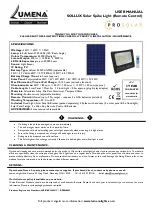 Предварительный просмотр 1 страницы Lumena PRO SOLAR SOLLUX User Manual