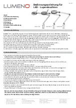 Lumeno 721 Series Operating Instructions preview