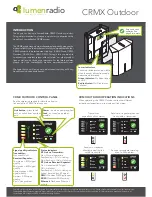 LumenRadio CRMX Outdoor Manual предпросмотр