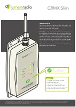 LumenRadio CRMX Slim Start Manual preview