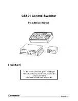 Lumens CS501 Installation Manual предпросмотр