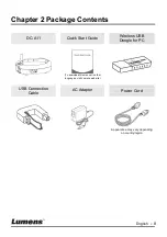 Предварительный просмотр 9 страницы Lumens DC-A11 User Manual