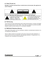 Предварительный просмотр 7 страницы Lumens DC120 User Manual