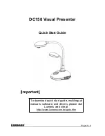 Предварительный просмотр 1 страницы Lumens DC158 Quick Start Manual