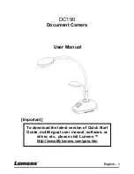 Предварительный просмотр 1 страницы Lumens DC190 User Manual