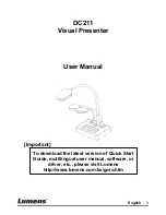 Предварительный просмотр 1 страницы Lumens DC211 User Manual