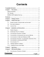 Предварительный просмотр 2 страницы Lumens DC211 User Manual