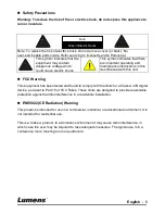 Preview for 7 page of Lumens PC120 User Manual