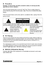 Предварительный просмотр 6 страницы Lumens PS752 User Manual