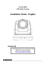 Lumens VC-A70H Installation Manual preview