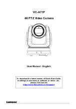 Preview for 1 page of Lumens VC-A71P User Manual