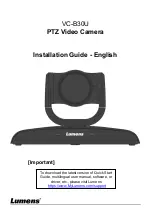 Lumens VC-B30U Installation Manual preview