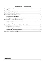 Preview for 2 page of Lumens VC-BC701P User Manual