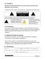 Preview for 6 page of Lumens VC-G50 Installation Manual