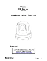 Lumens VC200 Installation Manual предпросмотр