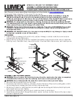 Предварительный просмотр 1 страницы Lumex GF8905-1A Assembly & Operation Instructions