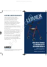 Lumex WALKABOUT LT RJ4302 Series Instructions And Warranty Information preview
