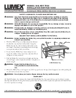 Lumex WALKER TRAY 603900A Installation Instructions preview