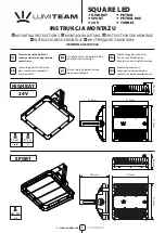 LUMI TEAM SQUARE LED 24V Mounting Instructions предпросмотр