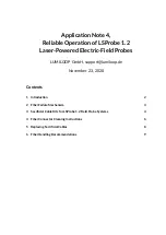 Предварительный просмотр 1 страницы Lumiloop LSProbe 1.2 Application Note