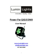 Предварительный просмотр 1 страницы Lumin Lights Power Par Q610 DMX User Manual