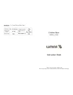 Предварительный просмотр 1 страницы Lumina LCD5E Instruction Book