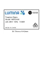 Предварительный просмотр 9 страницы Lumina LUTOH20 Instruction Manual