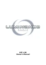 Предварительный просмотр 1 страницы Luminance Audio KST-150 Owner'S Manual