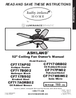 Luminance Brands kathy ireland ASHLAND CF717AORB02 Owner'S Manual предпросмотр